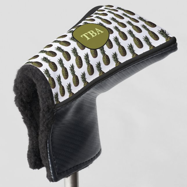 Ananas Golf Putter Cover Headcover (3/4 Vorderseite)