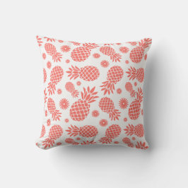 Ananas grafische Blume tropisches Korallenkissen Kissen
