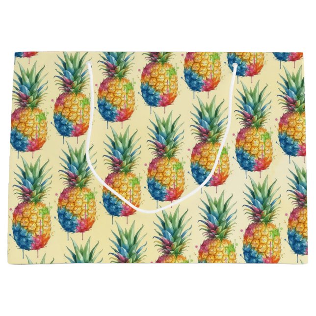 Ananas Große Geschenktüte (Vorderseite)