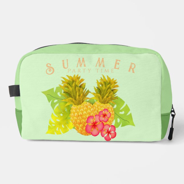 Ananas grün waschbeutel (Vorderseite)