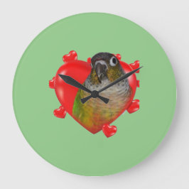 Ananas grüne Wangenuhr. Große Wanduhr