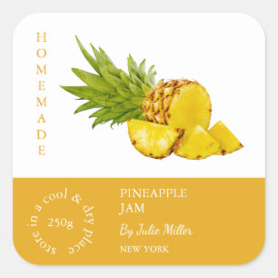 Ananas-Gütesiegel für Kleinunternehmen Quadratischer Aufkleber