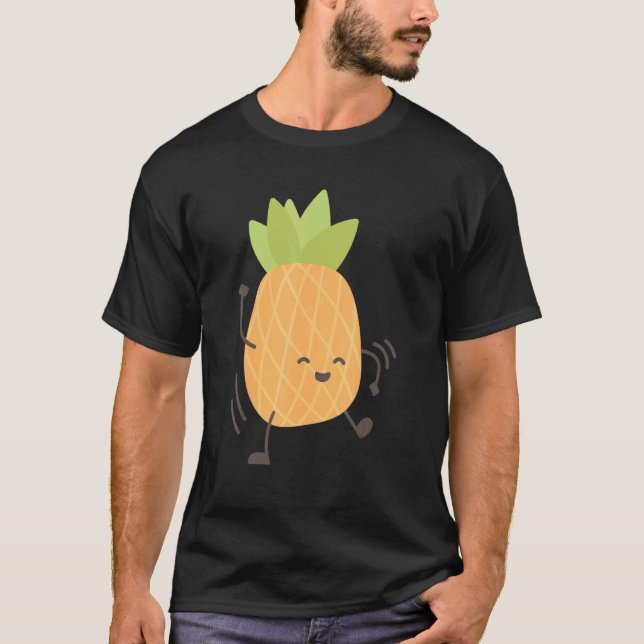 Ananas Happy Tancing Summer T-Shirt (Vorderseite)