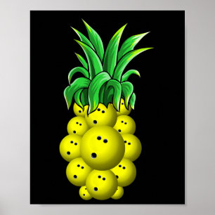Ananas Hawaiian Bowling T Shirt Aloha Beach Gif Poster