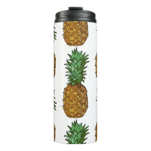 Ananas-Helligkeit: Sommer-Tropische Illustration Thermosbecher