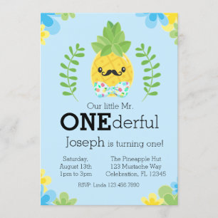 Ananas-Herr Onederful First Birthday Einladung