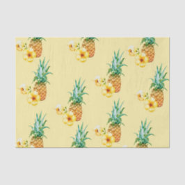 Ananas-Hibiskus (Design 41 Gelb/Orange-Serie) Seidenpapier