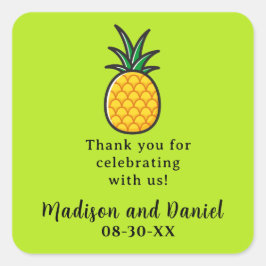 Ananas Hochzeit Tropischer Gefallen Sticker
