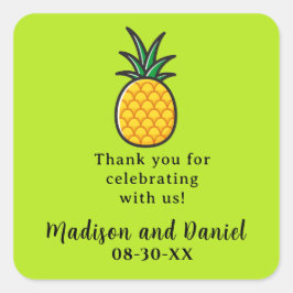 Ananas Hochzeit Tropischer Gefallen Sticker