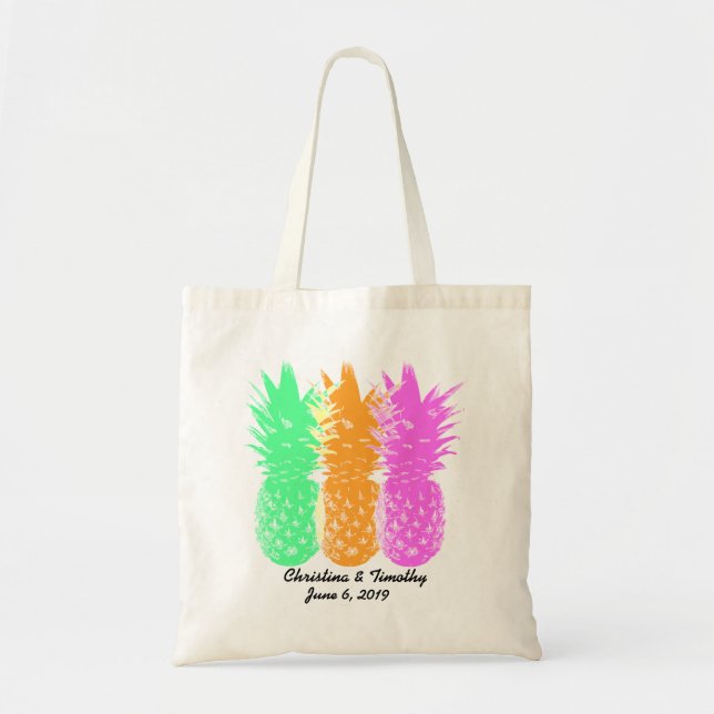 Ananas Hochzeitsnahrung, Gastgeschenk Hochzeit Tragetasche (Vorne)
