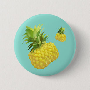 Ananas-Illustration Button