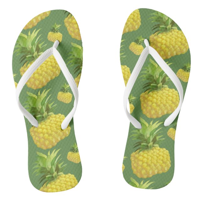 Ananas-Illustration Flip Flops (Fußbett)