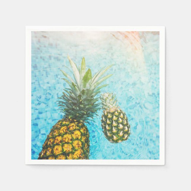 Ananas im Schwimmbad Serviette (Vorderseite)