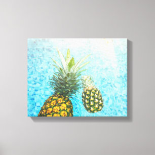 Ananas im Swimmingpool Leinwanddruck
