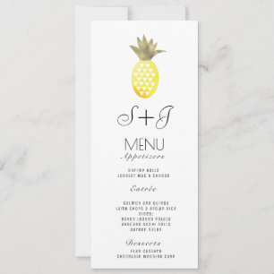 Ananas im Wasser Tropische Oase Foil - Menü Feiertagskarte