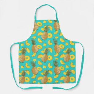 Ananas in türkisfarbener Farbe Schürze