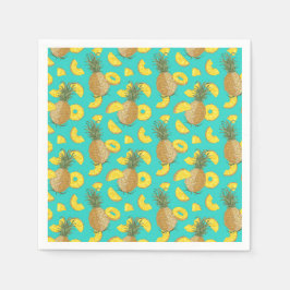 Ananas in türkisfarbener Farbe Serviette
