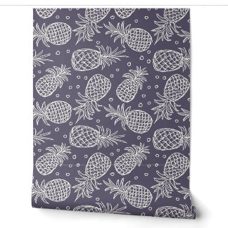 Ananas in Violett mit Mini-Wachs Tapete