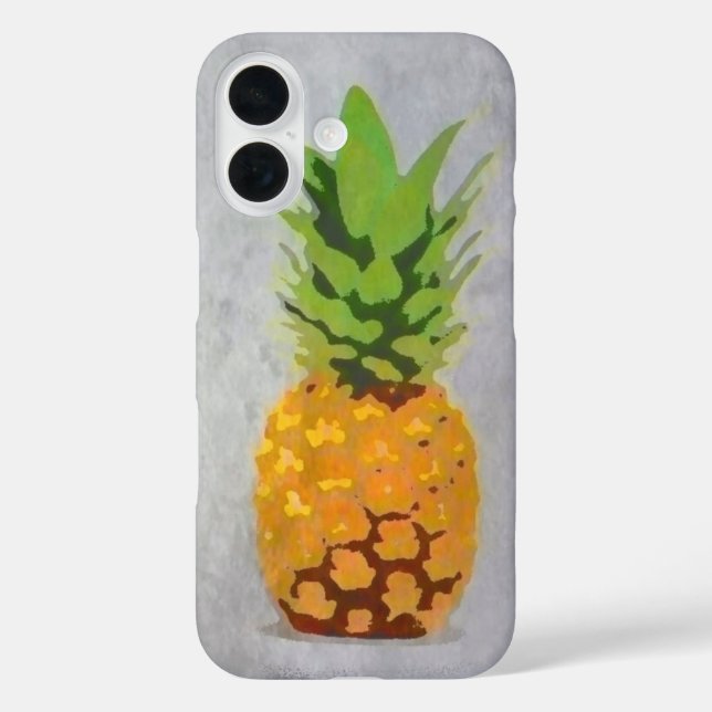 Ananas iPhone 16 Hülle (Rückseite)