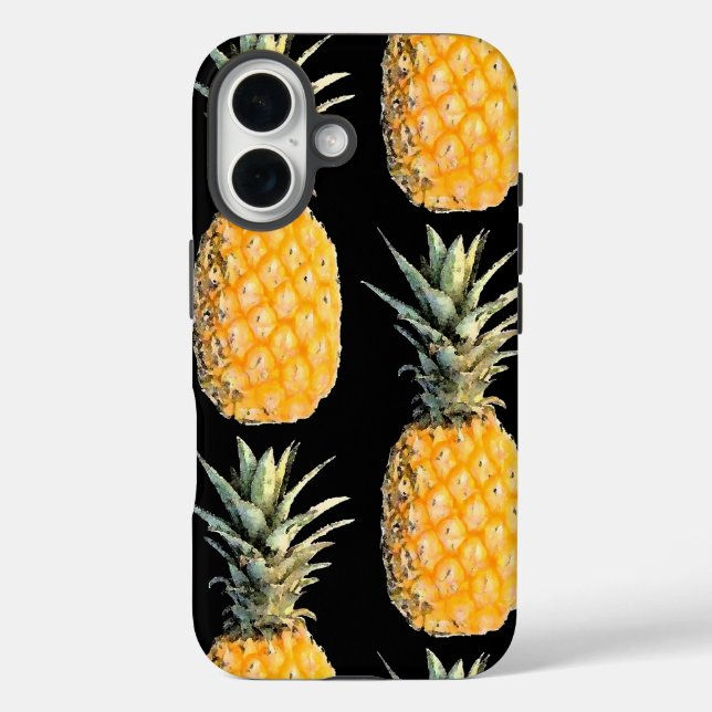 Ananas iPhone 16 Hülle (Rückseite)