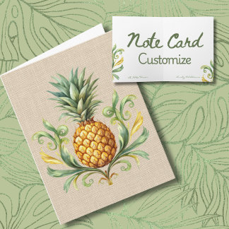 Ananas Jaune Vintage Tropical