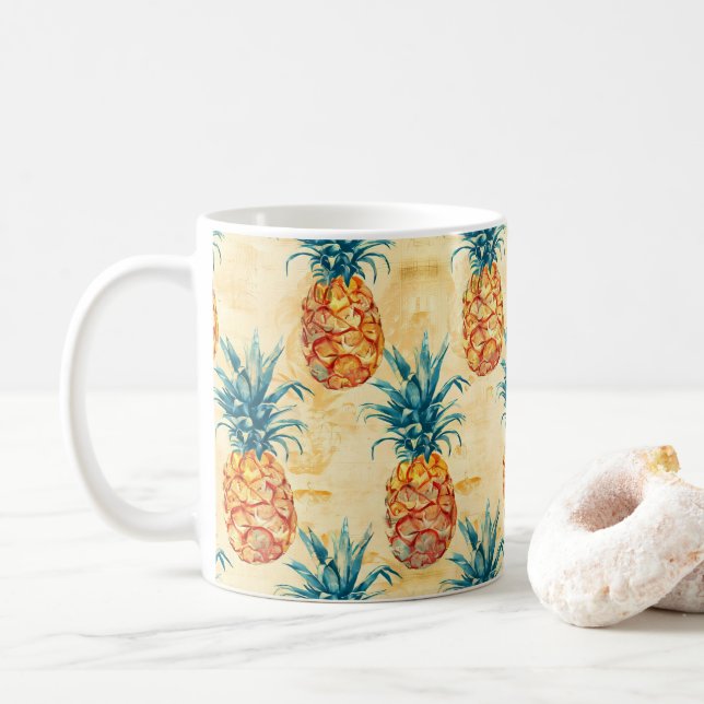 Ananas Kaffeetasse (Mit Donut)