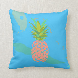 Ananas +Karte +Gelb Kissen