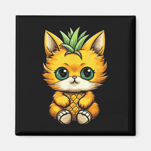Ananas Katze Frucht Hallo Sommer Urlaub Katze Lieb Magnet