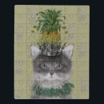 Ananas-Katze Puzzle<br><div class="desc">Katze,  Ananas Pus von FabFunky. Enthält eine extravagante Katze mit Ananas und Tiara. | 191552D</div>