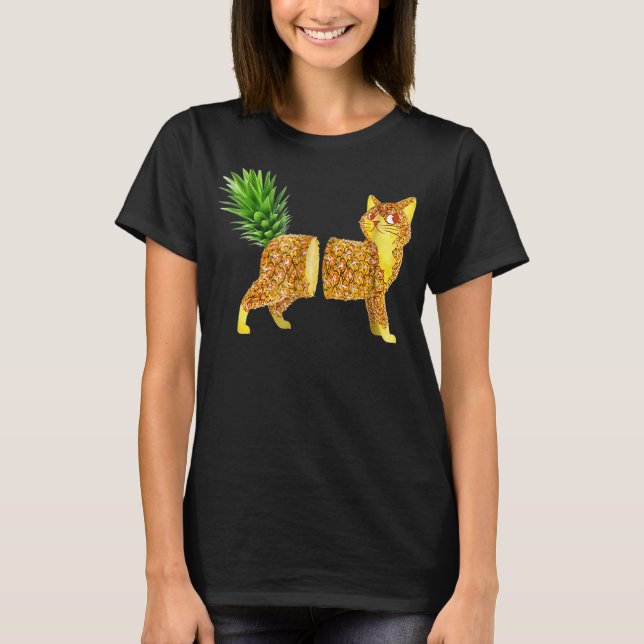 Ananas Katzen T-Shirt (Vorderseite)