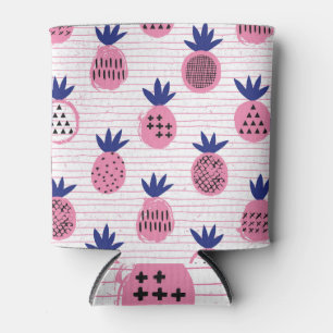Ananas-Kinderdesign, Vintages Muster. Dosenkühler