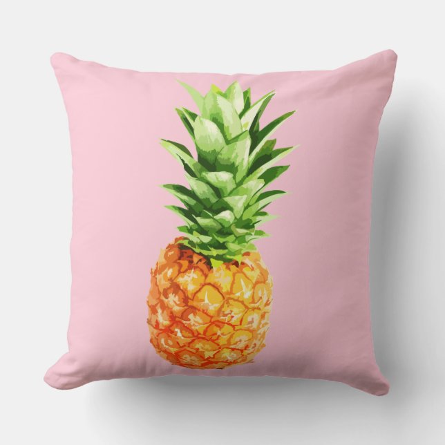 Ananas Kissen, rosa Version Kissen (Vorderseite)