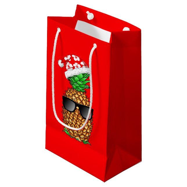 Ananas Kleine Geschenktüte (Vorderseite Schrägansicht)