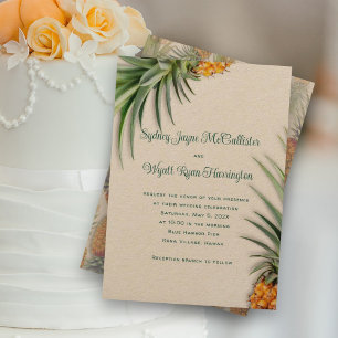 Ananas Kraft Paper Wedding Einladungen