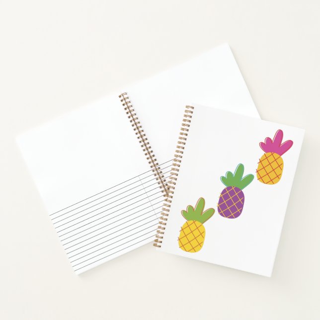 Ananas Kreative Skizze und ausgekleidet Notizbuch (Innenseite)