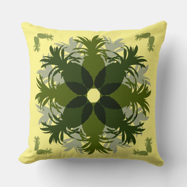 ANANAS-KRONE-MUSTER KISSEN (Vorderseite)