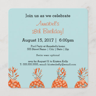 Ananas Kronen Einladung