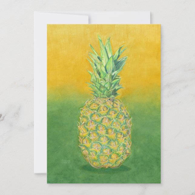 Ananas Kunst Einladung (Vorderseite)