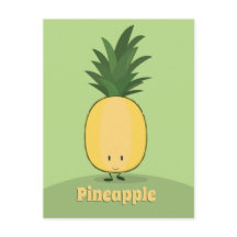 Ananas lächeln | Postkarte