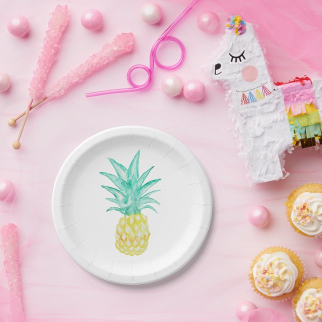 Ananas-Lackierung Tropenpapierplatte Pappteller (Party)