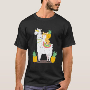 Ananas Lama Corgi Coole Hübsche Geburtstagsidee Ou T-Shirt