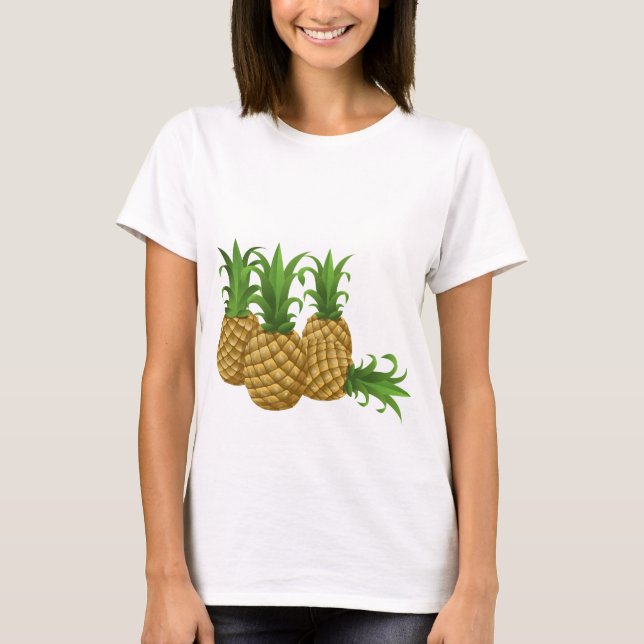 Ananas-Langschläfchen T-Shirt (Vorderseite)