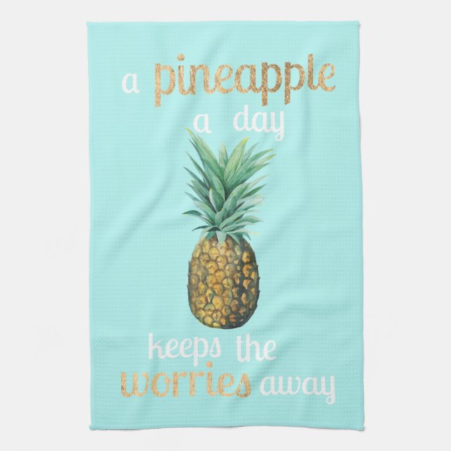 Ananas Lebensquote Handtuch (Vertikal)