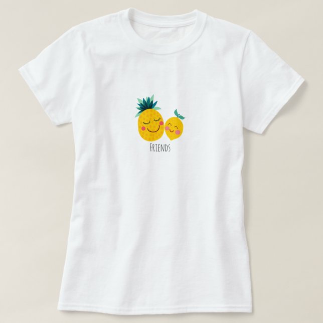 Ananas & Lemon Friends Women's Basic T - Shirt (Design vorne)