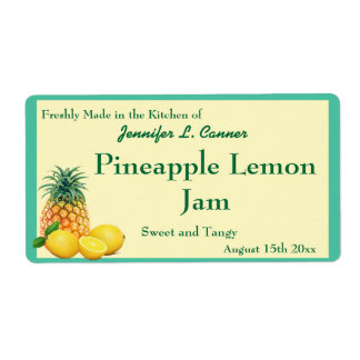 Ananas Lemon Jam Preserve Canning Jar