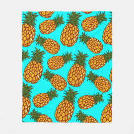 Ananas-Liebe-Muster - Geschmackvoll tropisch exoti Fleecedecke