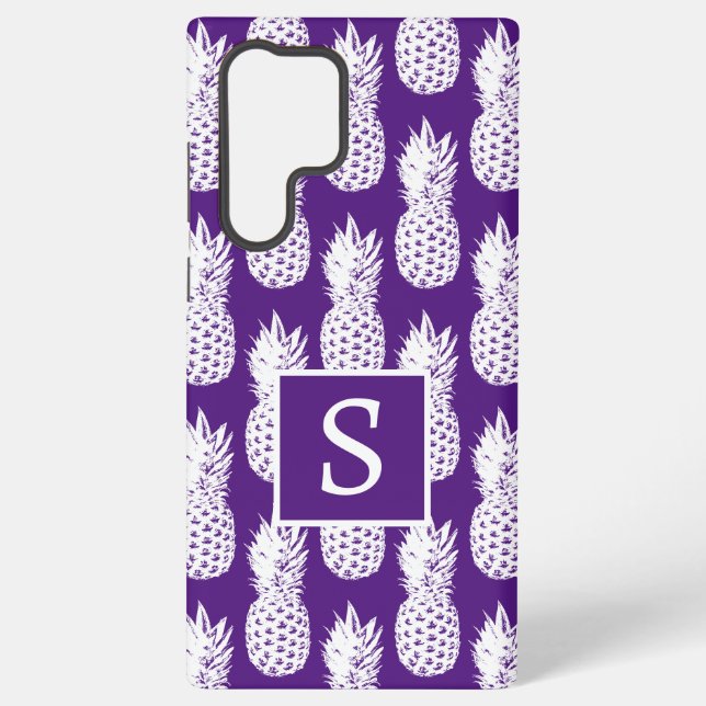 Ananas-Lieblingsmuster lila Samsung Galaxy Hülle (Rückseite)