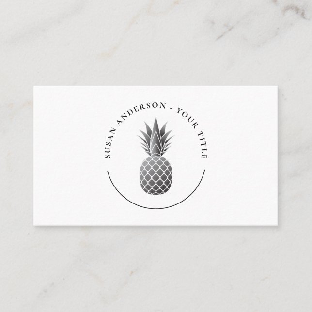 Ananas-Logo-Visitenkarte Visitenkarte (Vorderseite)