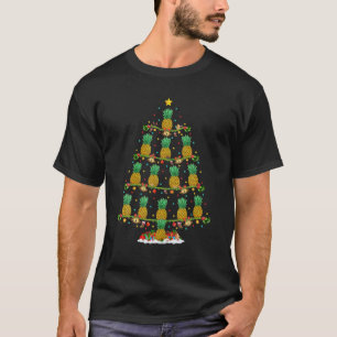 Ananas Lover Lights Xmas Santa Pineaple Christus T-Shirt