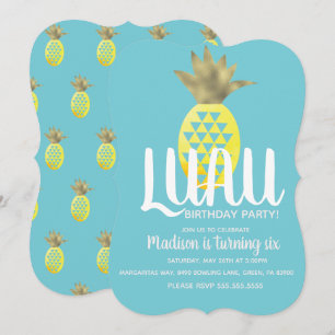 Ananas-Luau-Geburtstagsfeier jedes Alter Einladung